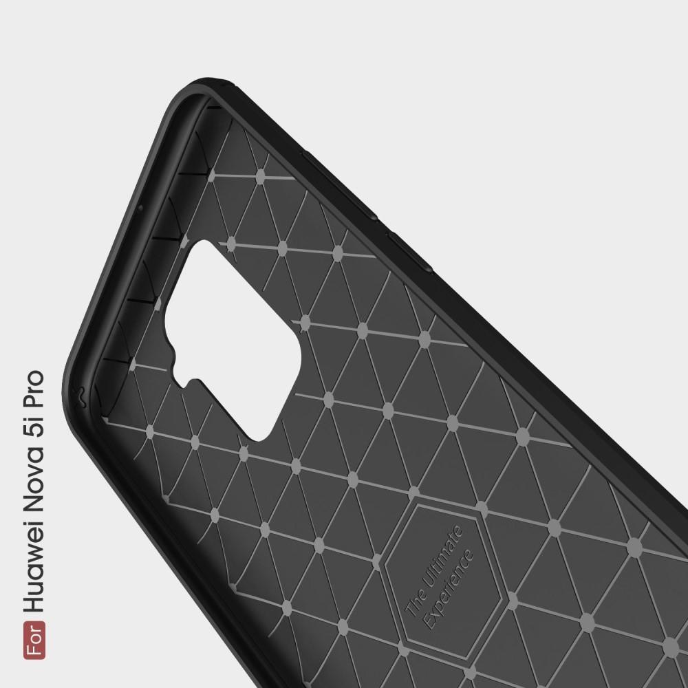 Carbon Fibre Силиконовый матовый бампер чехол для Huawei Mate 30 Lite Черный