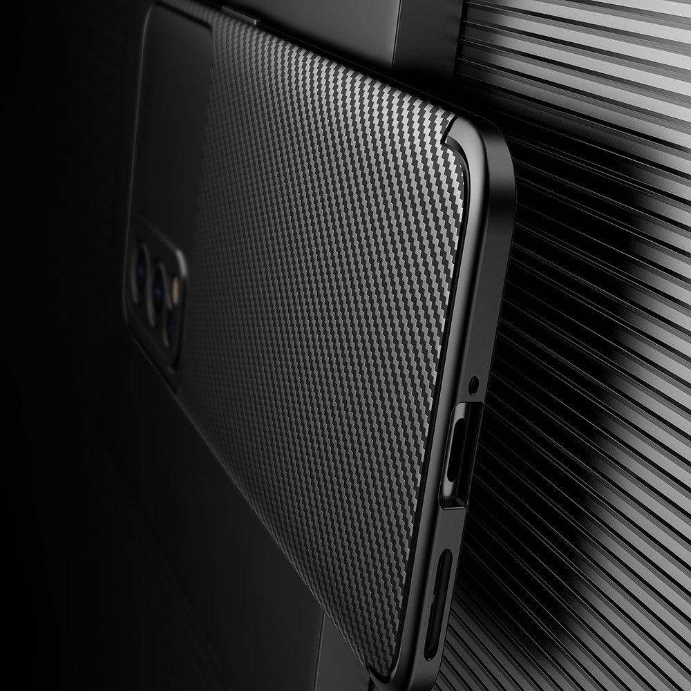 Carbon Fibre Силиконовый матовый бампер чехол для OnePlus Nord 2 5G Синий