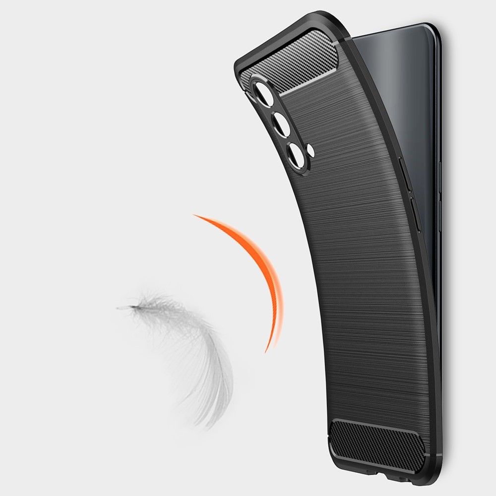 Carbon Fibre Силиконовый матовый бампер чехол для OnePlus Nord CE 5G Красный