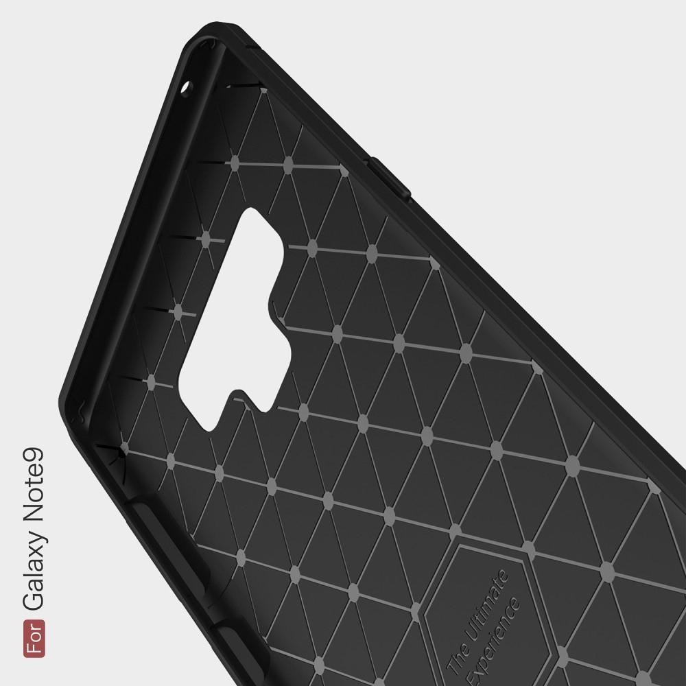 Carbon Fibre Силиконовый матовый бампер чехол для Samsung Galaxy Note 9 Серый
