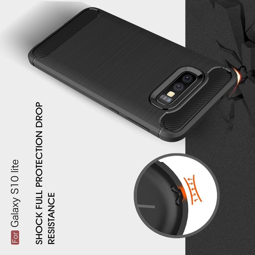 Carbon Fibre Силиконовый матовый бампер чехол для Samsung Galaxy S10e Коралловый