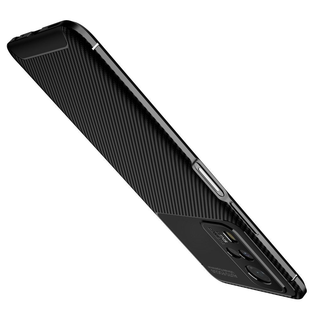Carbon Fibre Силиконовый матовый бампер чехол для Vivo Y31 / Vivo Y31 Черный