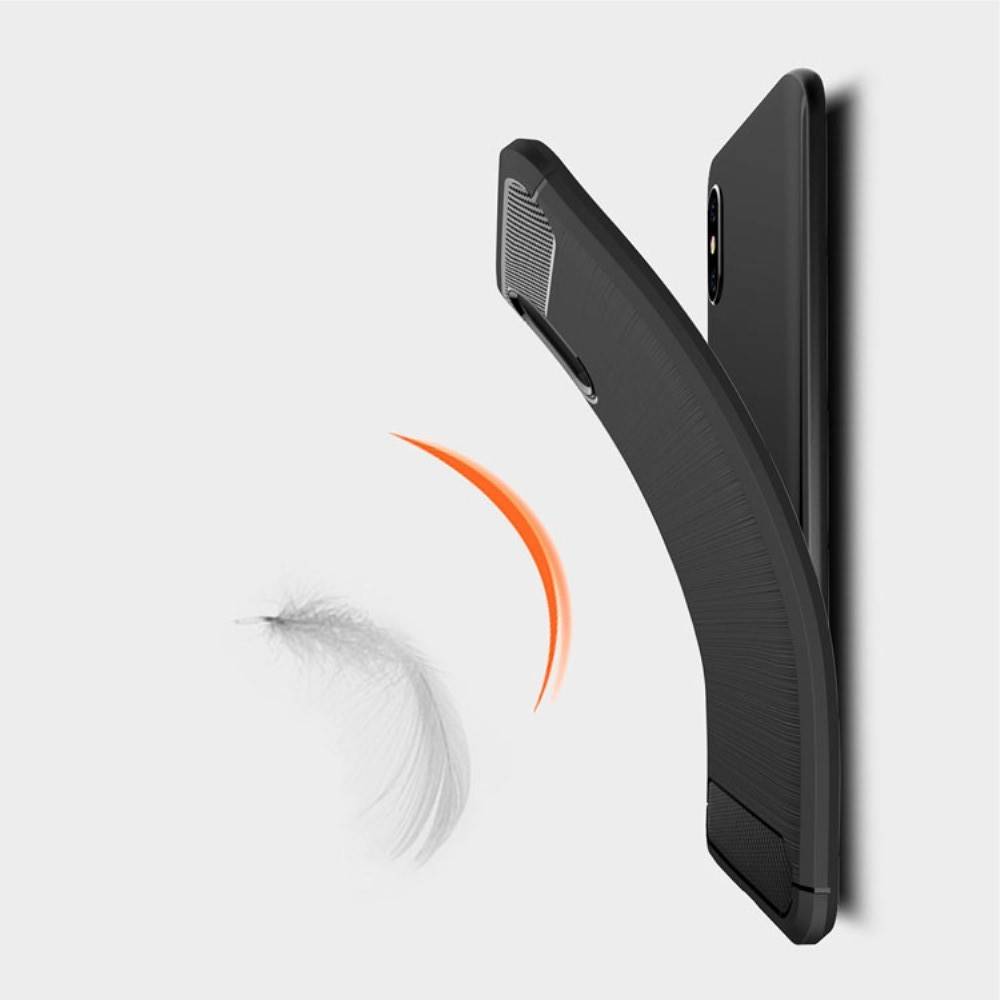 Carbon Fibre Силиконовый матовый бампер чехол для Xiaomi Mi 8 Explorer Серый