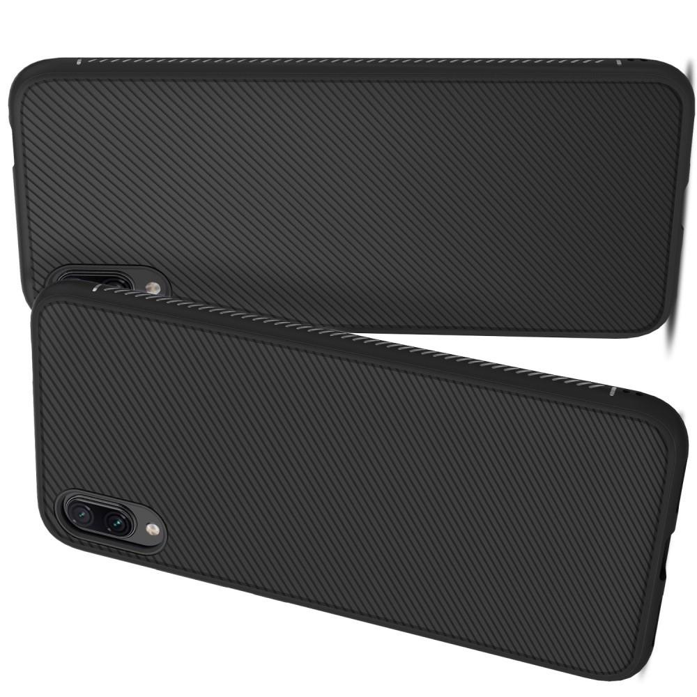 Carbon Fibre Силиконовый матовый бампер чехол для Xiaomi Redmi 7A Черный