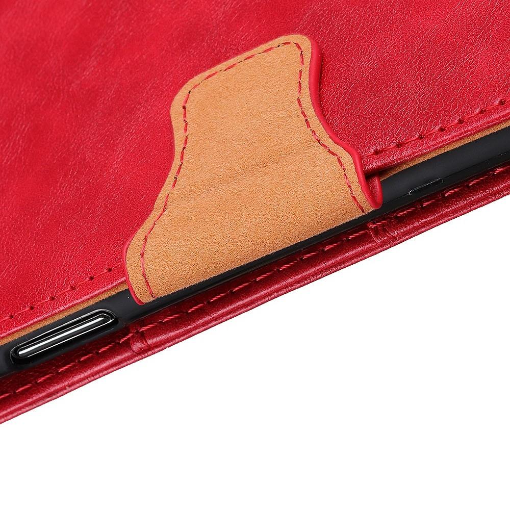 Чехол Книжка из Гладкой Искусственной Кожи для Xiaomi Redmi 7 с Кошельком для Карты Красный