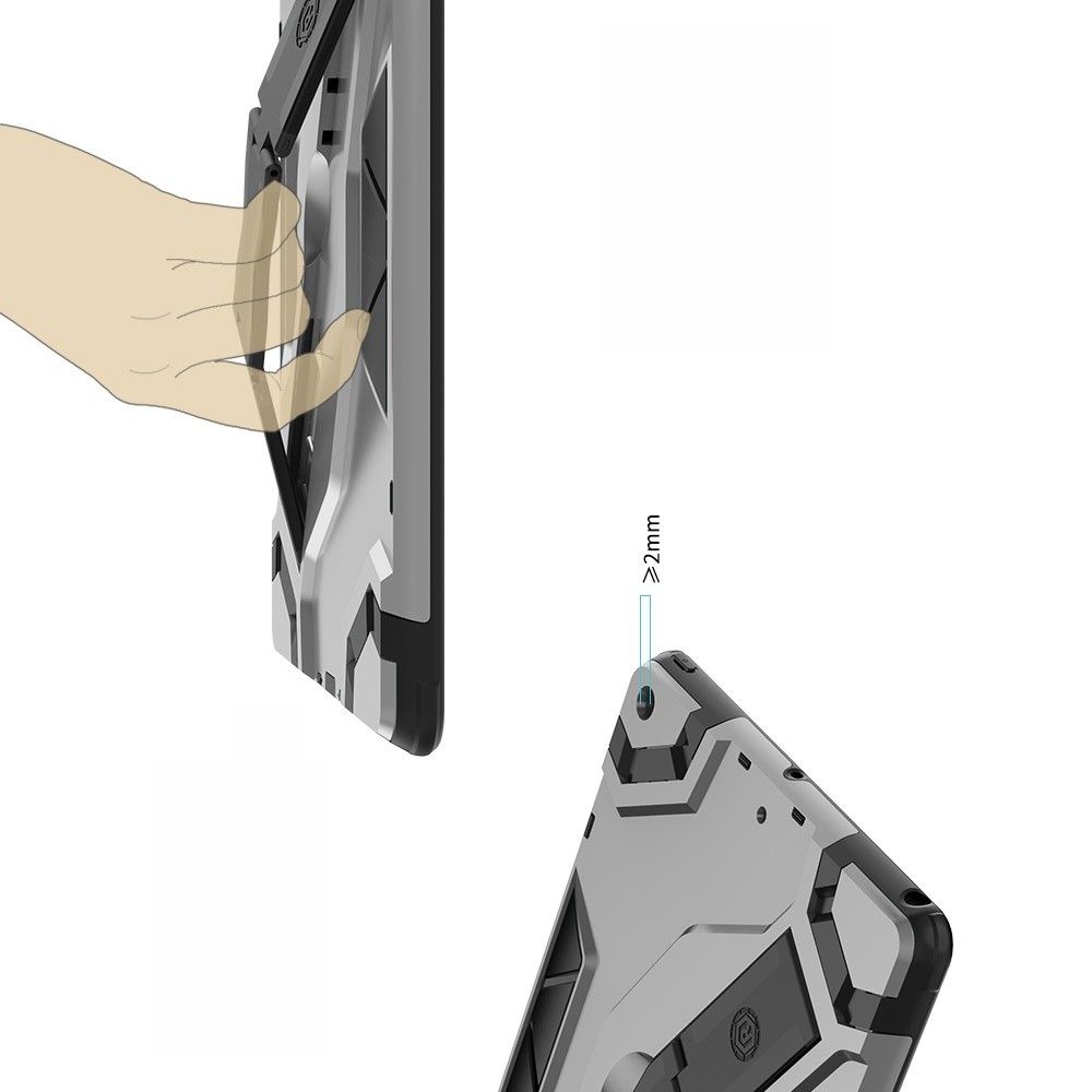 Defender Бронированный Противоударный Чехол Бампер для iPad 10.2 2019 Черный