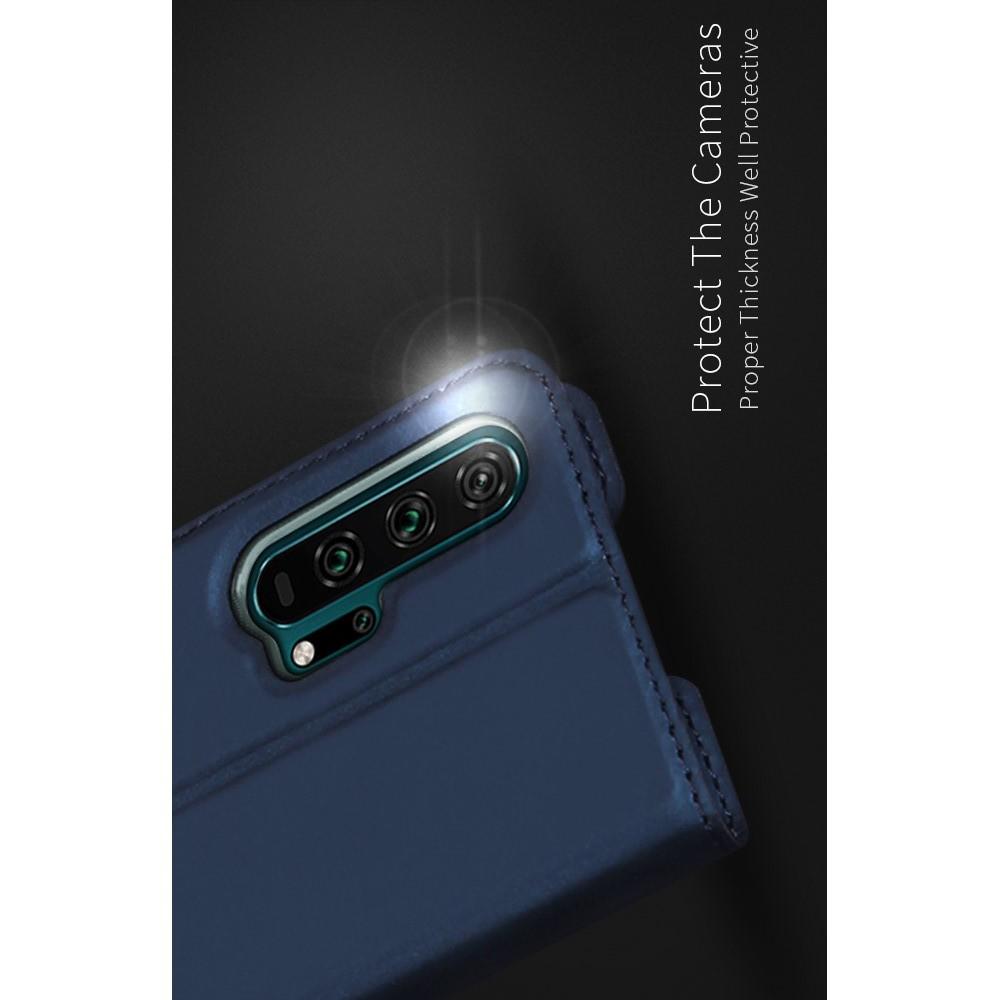 DUX DUCIS Тонкий Флип Чехол Книжка с Скрытым Магнитом и Отделением для Карты для Huawei Honor 20 Pro Синий