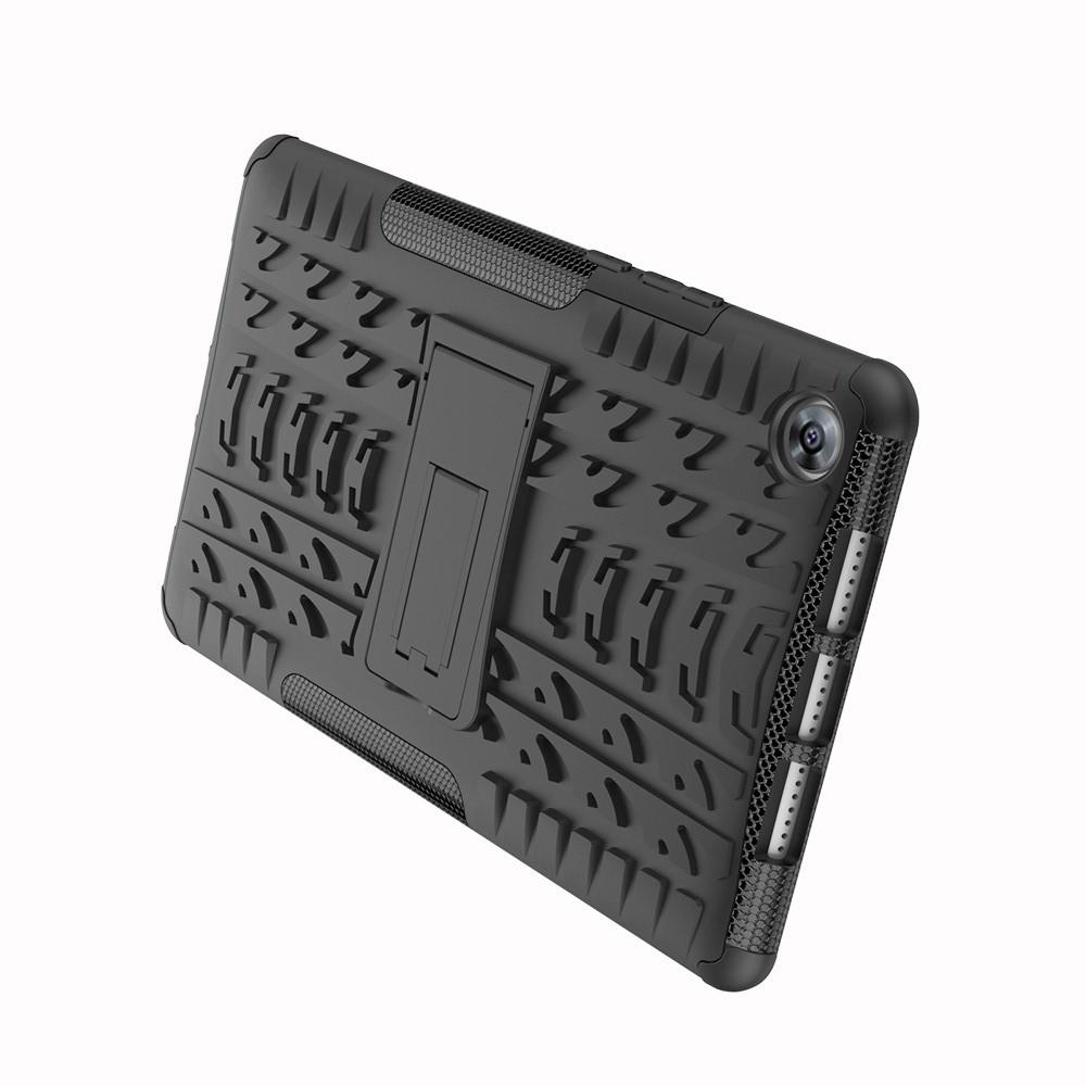 Двухкомпонентный Противоскользящий Гибридный Противоударный Чехол для Huawei MediaPad M5 8.4 с Подставкой Черный