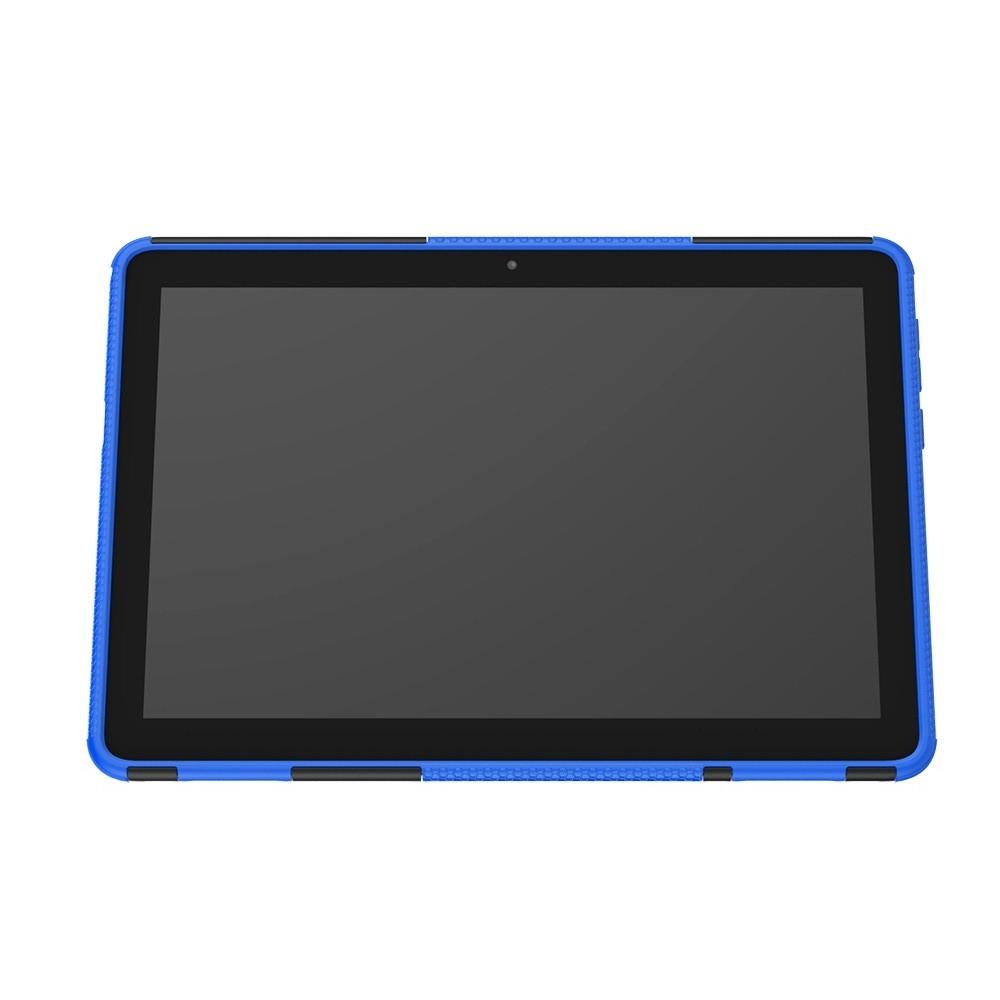 Двухкомпонентный Противоскользящий Гибридный Противоударный Чехол для Huawei Mediapad T5 10 с Подставкой Синий