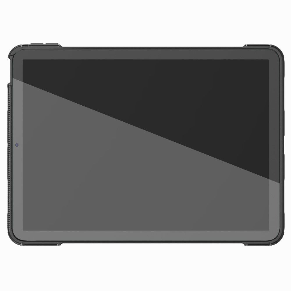 Двухкомпонентный Противоскользящий Гибридный Противоударный Чехол для iPad Air 2020 с Подставкой Черный