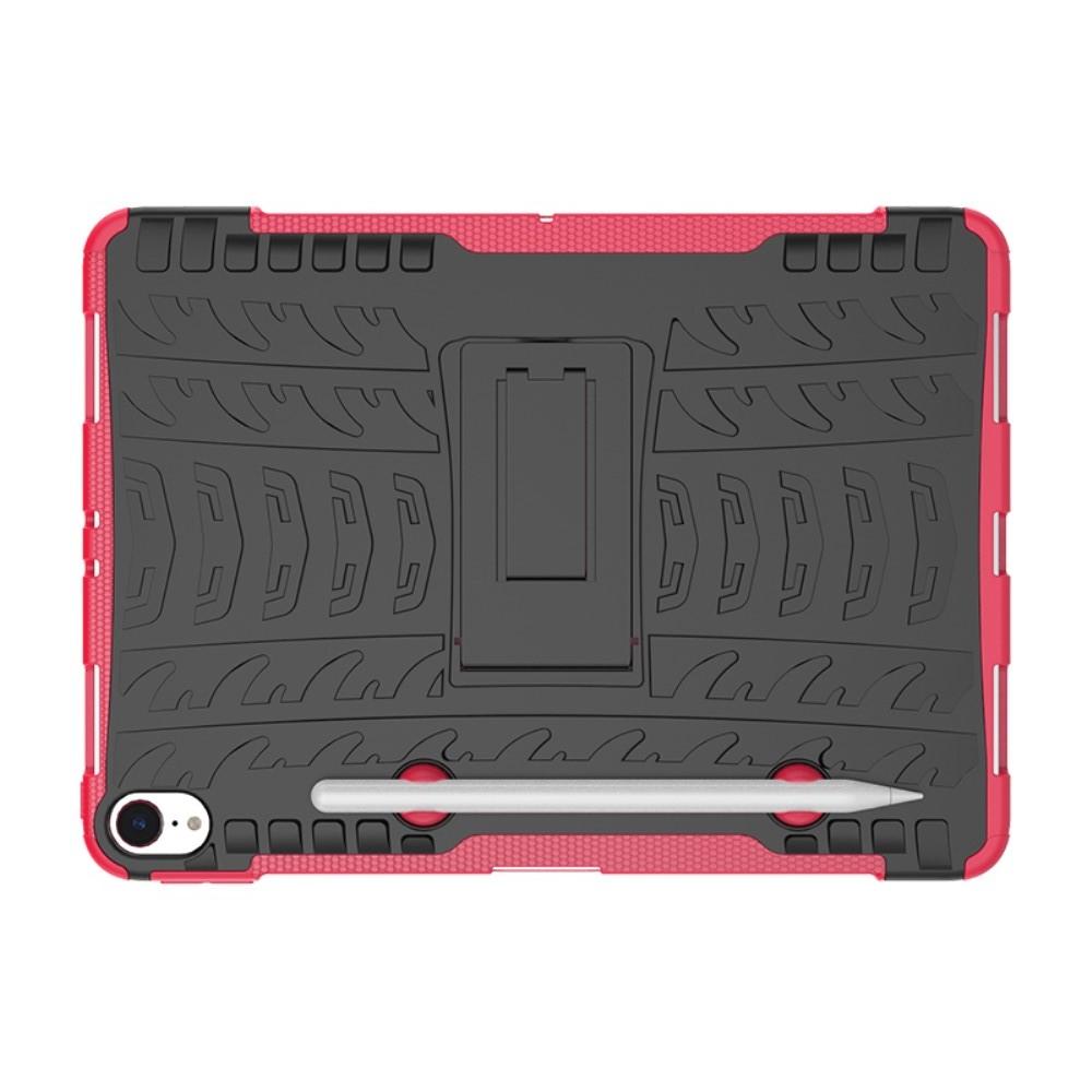 Двухкомпонентный Противоскользящий Гибридный Противоударный Чехол для iPad Pro 11 2018 с Подставкой Розовый