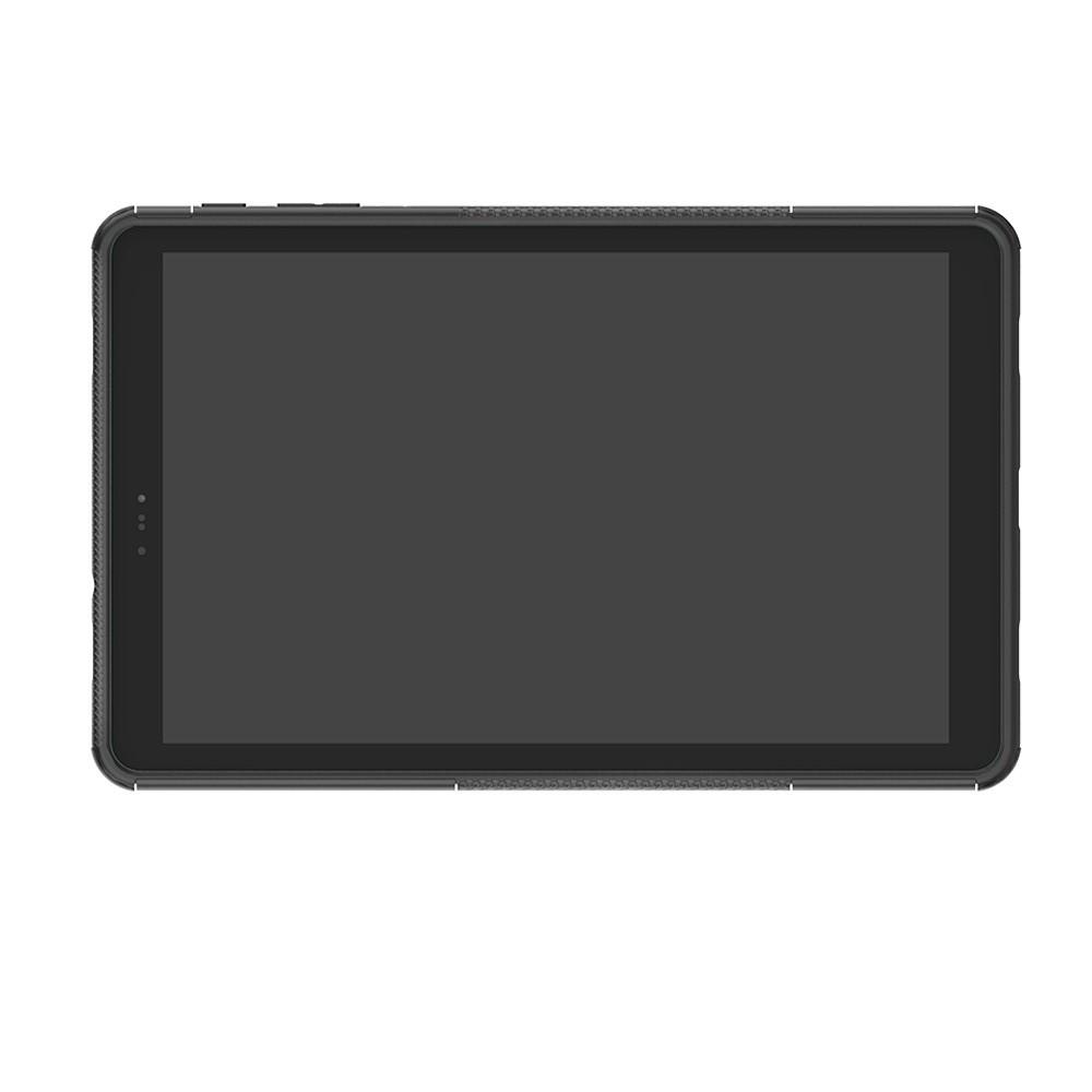 Двухкомпонентный Противоскользящий Гибридный Противоударный Чехол для Samsung Galaxy Tab A 10.5 SM-T595 SM-T590 с Подставкой Черный