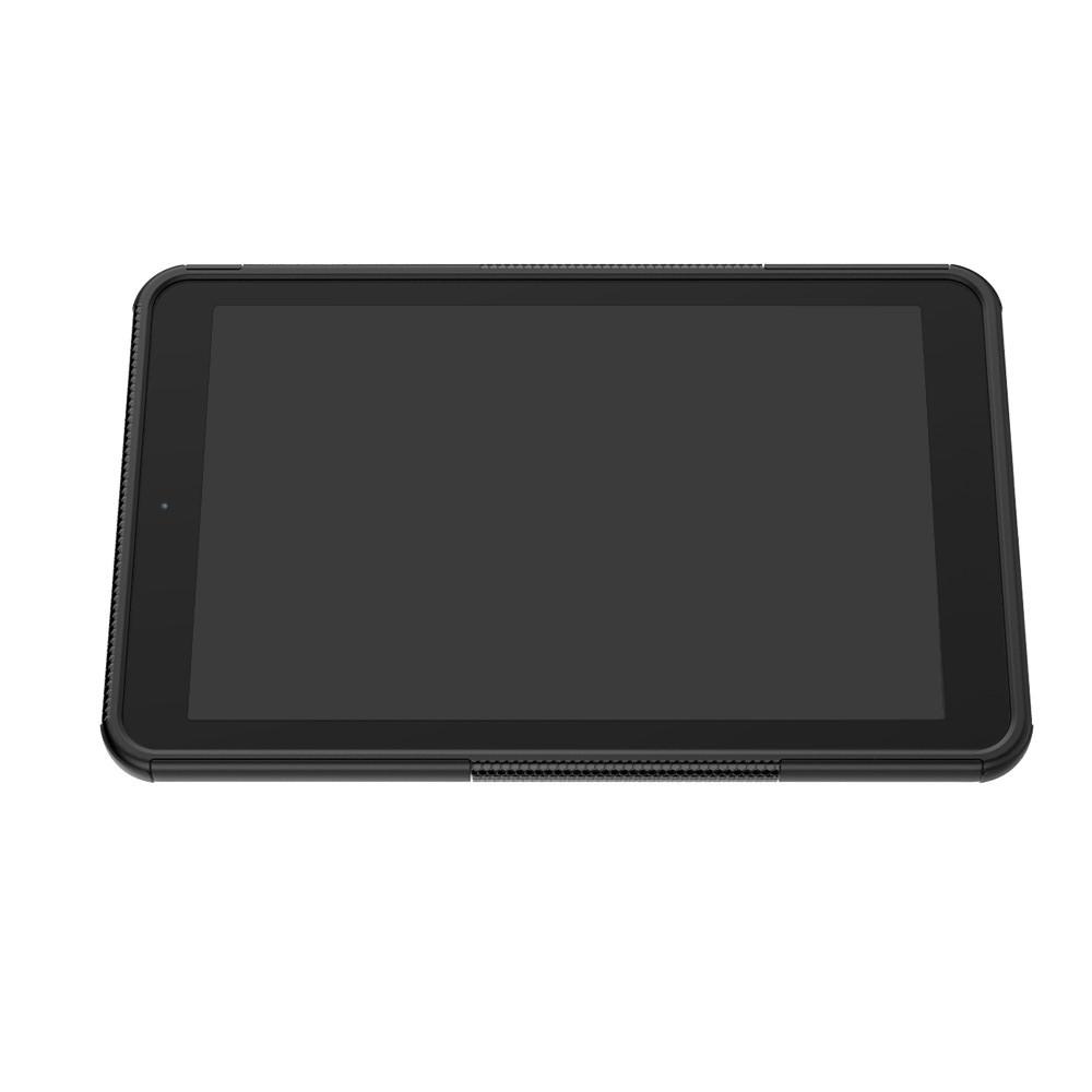 Двухкомпонентный Противоскользящий Гибридный Противоударный Чехол для Samsung Galaxy Tab A 8.0 2018 SM-T387 с Подставкой Черный