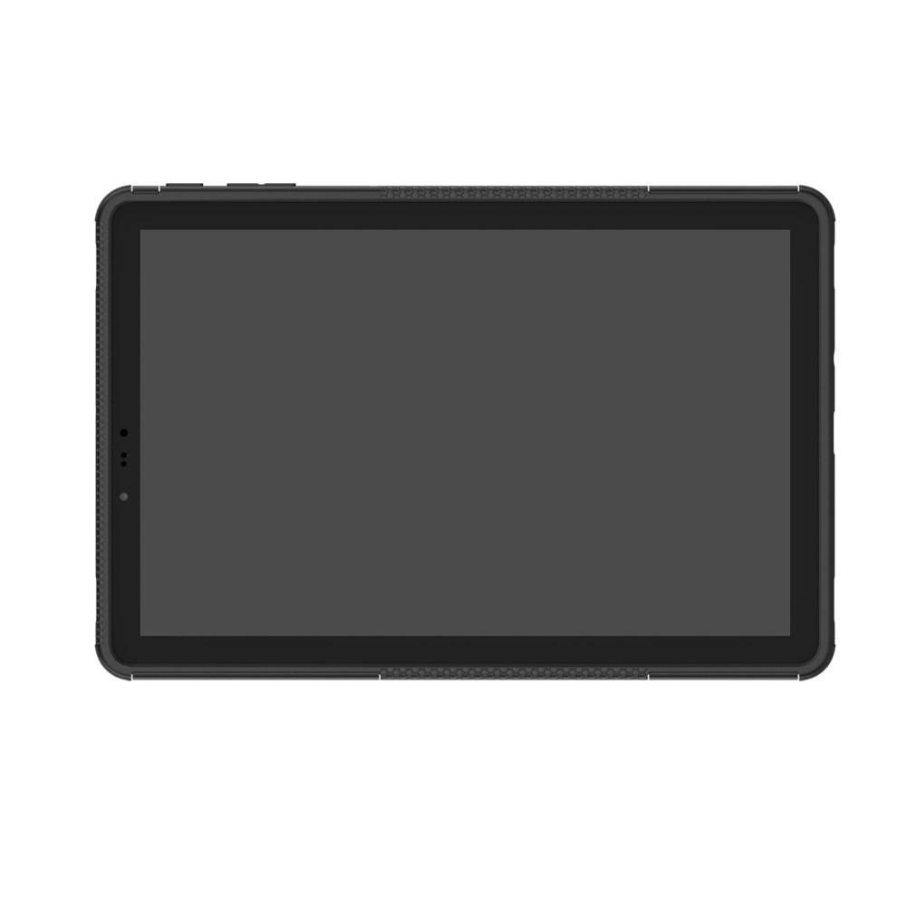 Двухкомпонентный Противоскользящий Гибридный Противоударный Чехол для Samsung Galaxy Tab S4 10.5 SM-T830 SM-T835 с Подставкой Черный