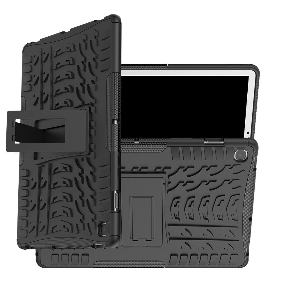 Двухкомпонентный Противоскользящий Гибридный Противоударный Чехол для Samsung Galaxy Tab S5e SM-T720 SM-T725 с Подставкой Черный