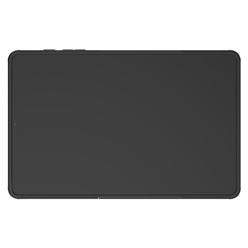 Двухкомпонентный Противоскользящий Гибридный Противоударный Чехол для Samsung Galaxy Tab S6 Lite 10.4 с Подставкой Черный