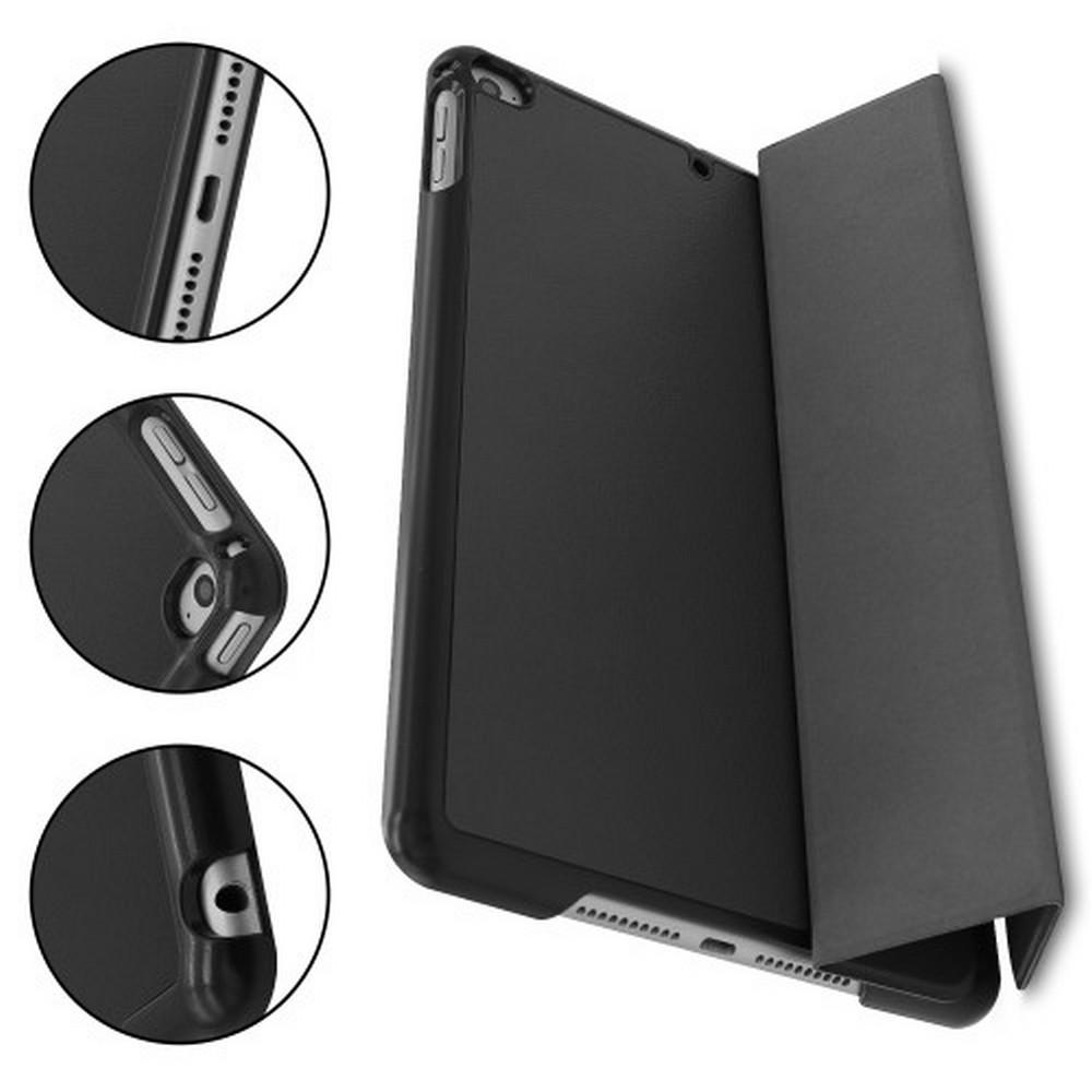 Двухсторонний Чехол Книжка для планшета Apple iPad mini 2019 Искусственно Кожаный с Подставкой Черный