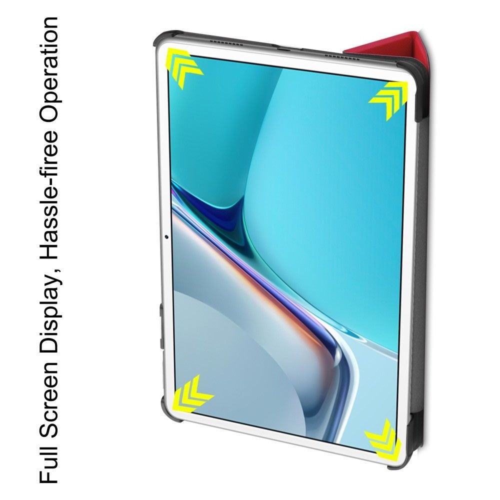 Двухсторонний Чехол Книжка для планшета Huawei MatePad 11 (2021) Искусственно Кожаный с Подставкой Красный