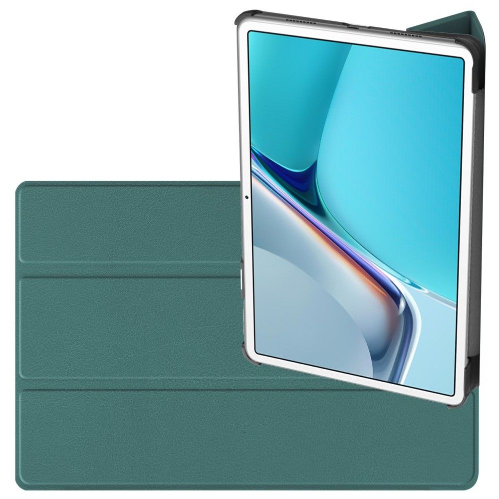 Двухсторонний Чехол Книжка для планшета Huawei MatePad 11 (2021) Искусственно Кожаный с Подставкой Зеленый