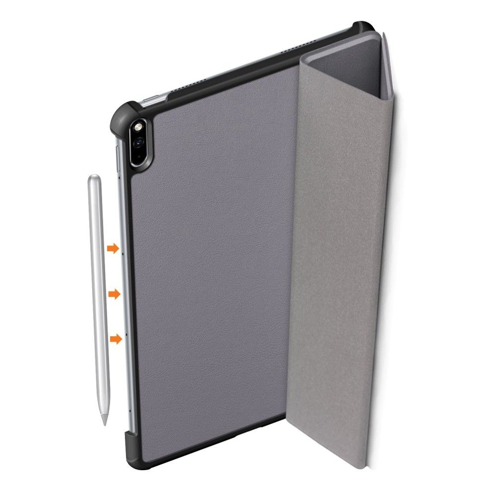Двухсторонний Чехол Книжка для планшета Huawei MatePad Pro Искусственно Кожаный с Подставкой Серый