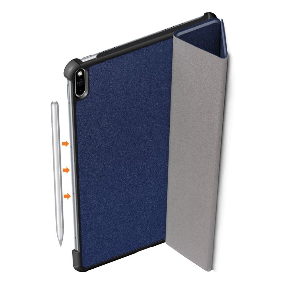 Двухсторонний Чехол Книжка для планшета Huawei MatePad Pro Искусственно Кожаный с Подставкой Синий