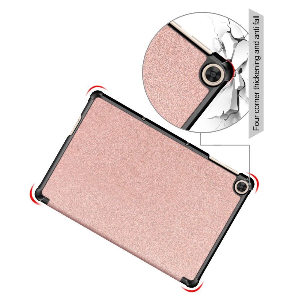 Двухсторонний Чехол Книжка для планшета Huawei MatePad T10 / T10s Искусственно Кожаный с Подставкой Розовое Золото