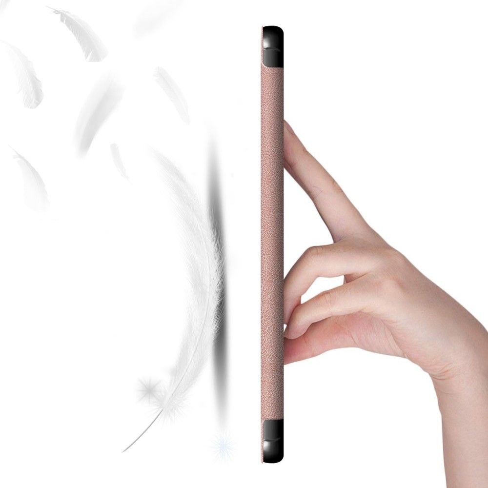 Двухсторонний Чехол Книжка для планшета Huawei MatePad T10 / T10s Искусственно Кожаный с Подставкой Розовое Золото