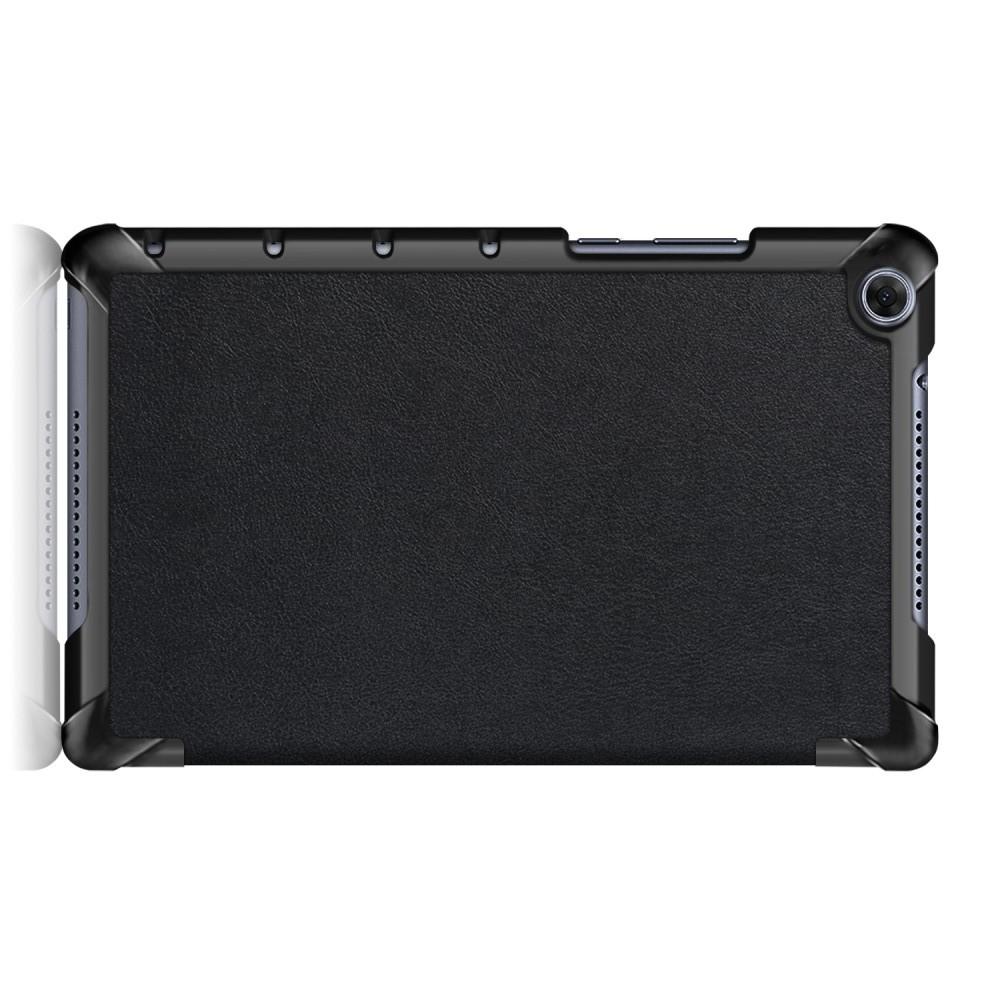 Двухсторонний Чехол Книжка для планшета Huawei MediaPad M5 Lite 8 Искусственно Кожаный с Подставкой Черный