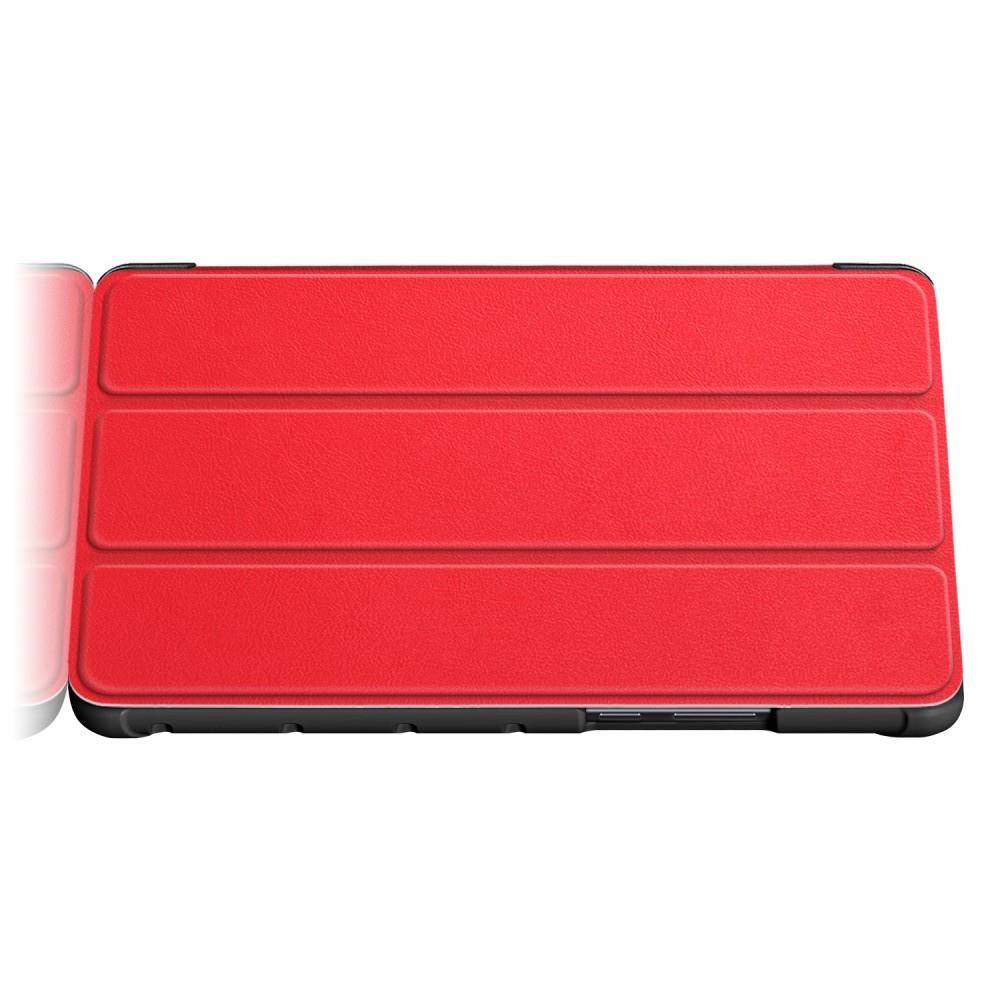 Двухсторонний Чехол Книжка для планшета Huawei MediaPad M5 Lite 8 Искусственно Кожаный с Подставкой Красный