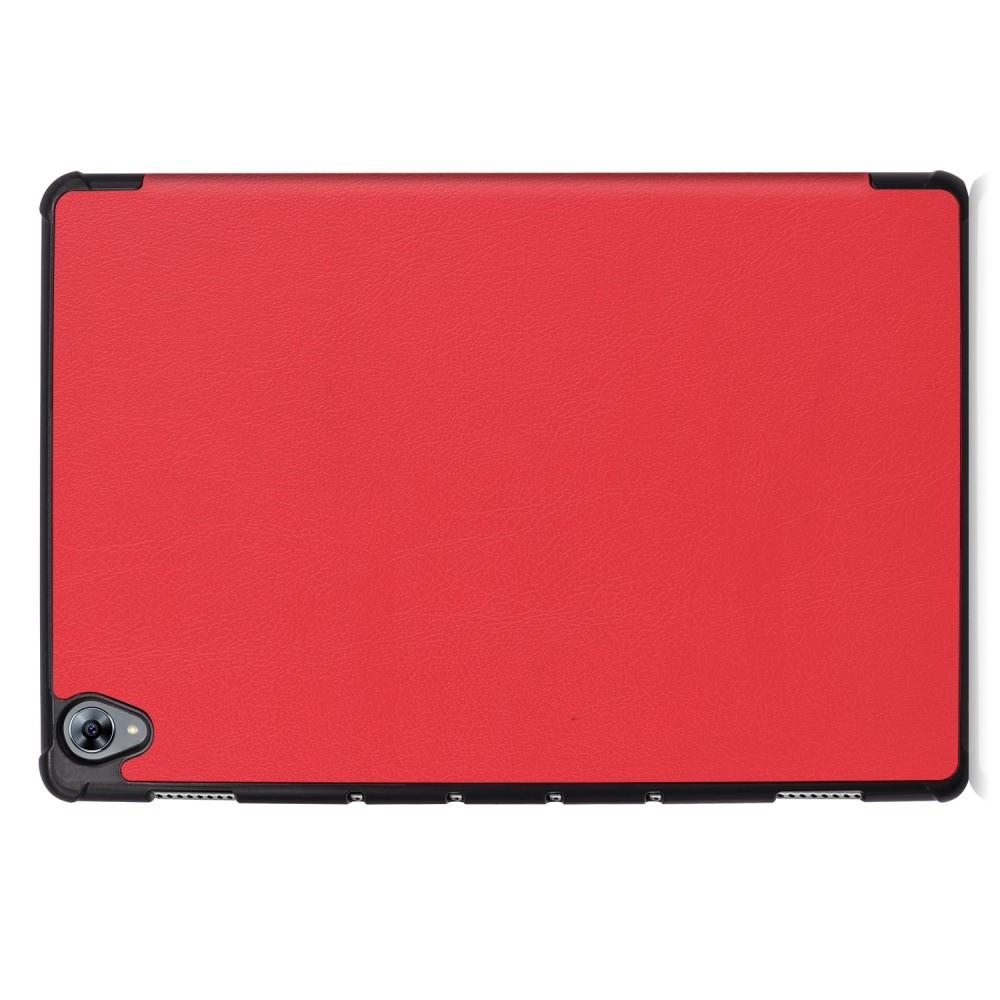 Двухсторонний Чехол Книжка для планшета Huawei MediaPad M6 10.8 Искусственно Кожаный с Подставкой Красный