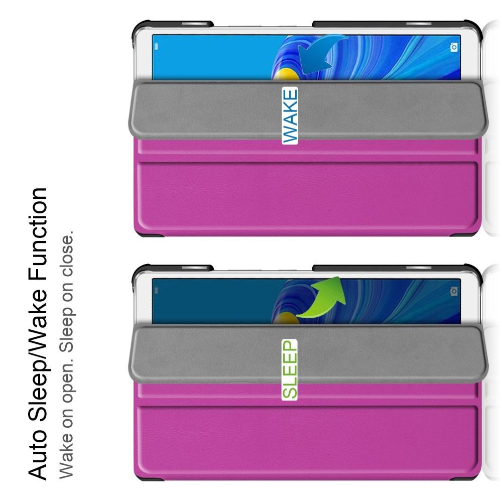 Двухсторонний Чехол Книжка для планшета Huawei MediaPad M6 8.4 Искусственно Кожаный с Подставкой Фиолетовый