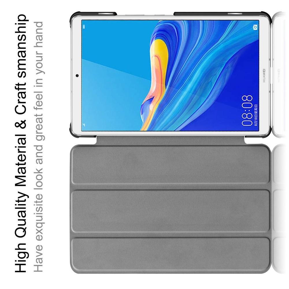 Двухсторонний Чехол Книжка для планшета Huawei MediaPad M6 8.4 Искусственно Кожаный с Подставкой Голубой