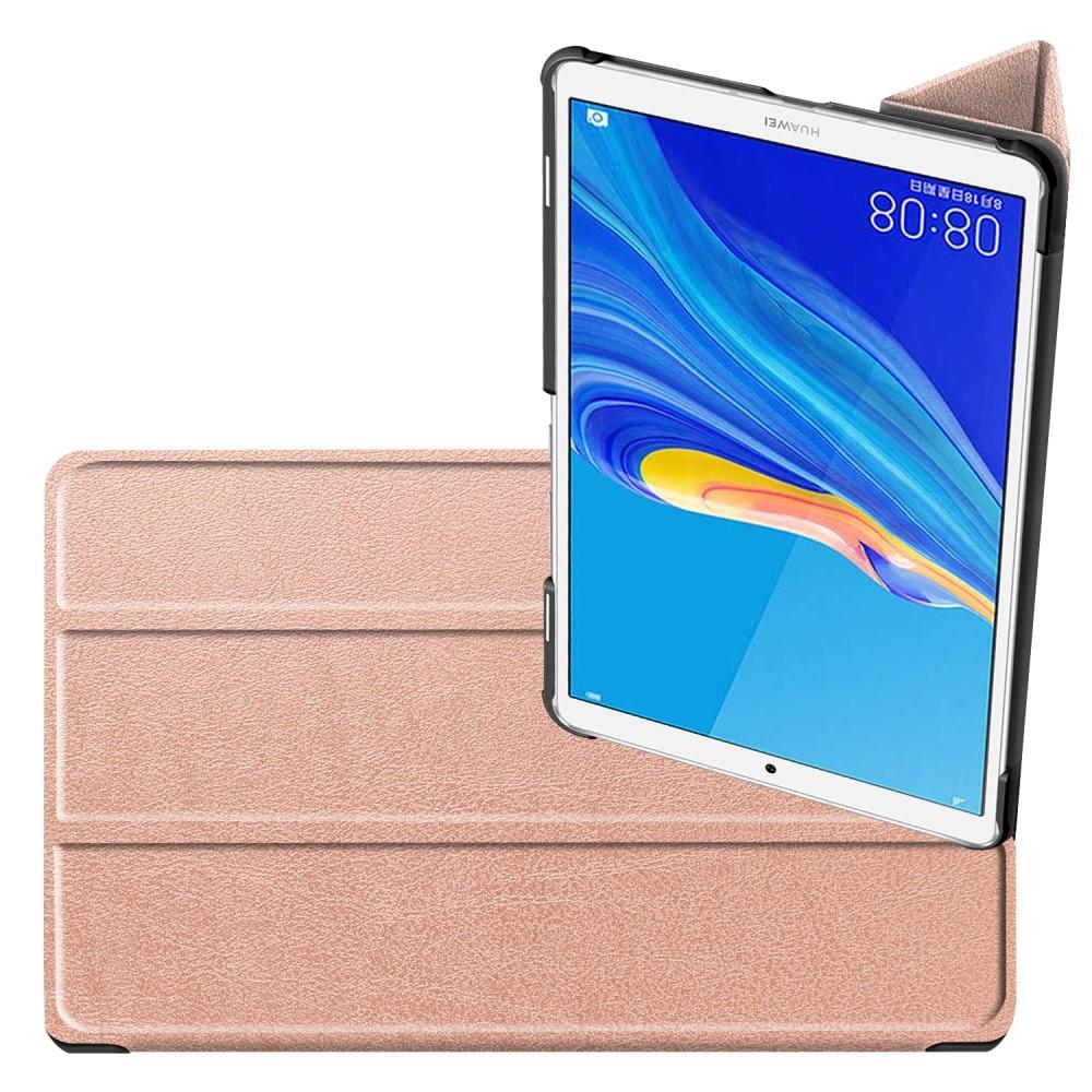 Двухсторонний Чехол Книжка для планшета Huawei MediaPad M6 8.4 Искусственно Кожаный с Подставкой Розовое Золото