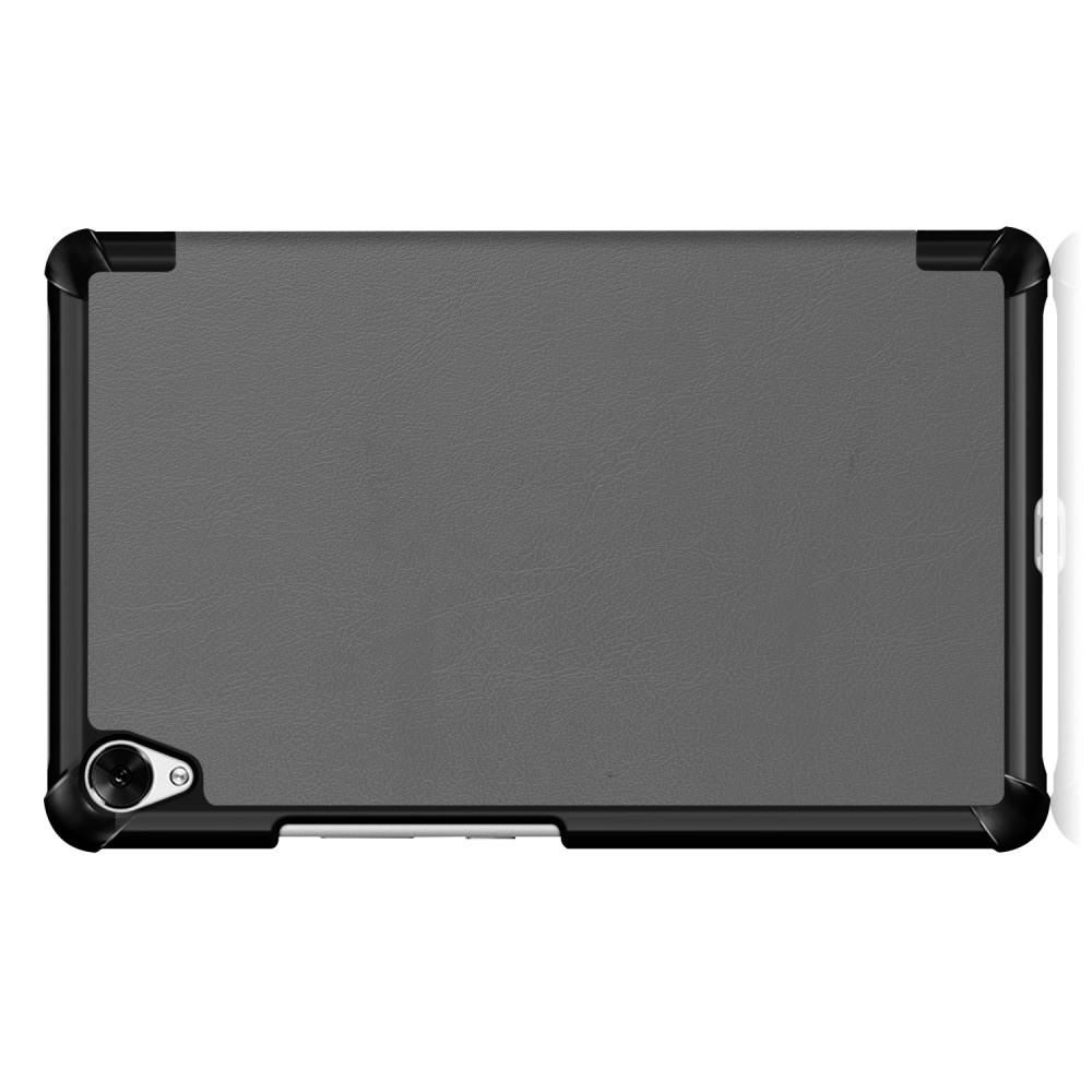 Двухсторонний Чехол Книжка для планшета Huawei MediaPad M6 8.4 Искусственно Кожаный с Подставкой Серый