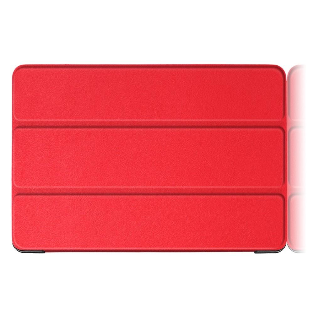 Двухсторонний Чехол Книжка для планшета Huawei Mediapad T5 10 Искусственно Кожаный с Подставкой Красный