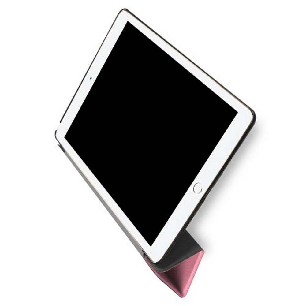 Двухсторонний Чехол Книжка для планшета iPad Air 10.5 2019 Искусственно Кожаный с Подставкой Розовый