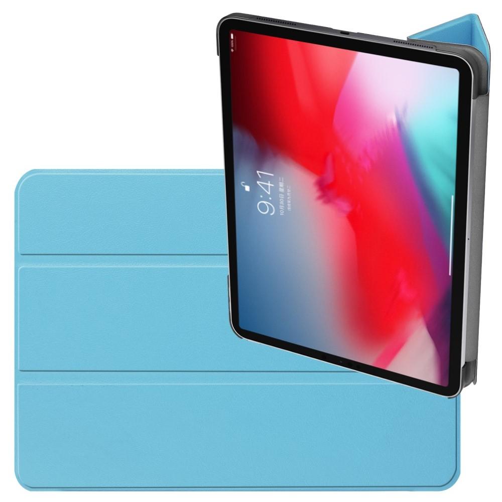 Двухсторонний Чехол Книжка для планшета iPad Pro 11 2018 Искусственно Кожаный с Подставкой Голубой
