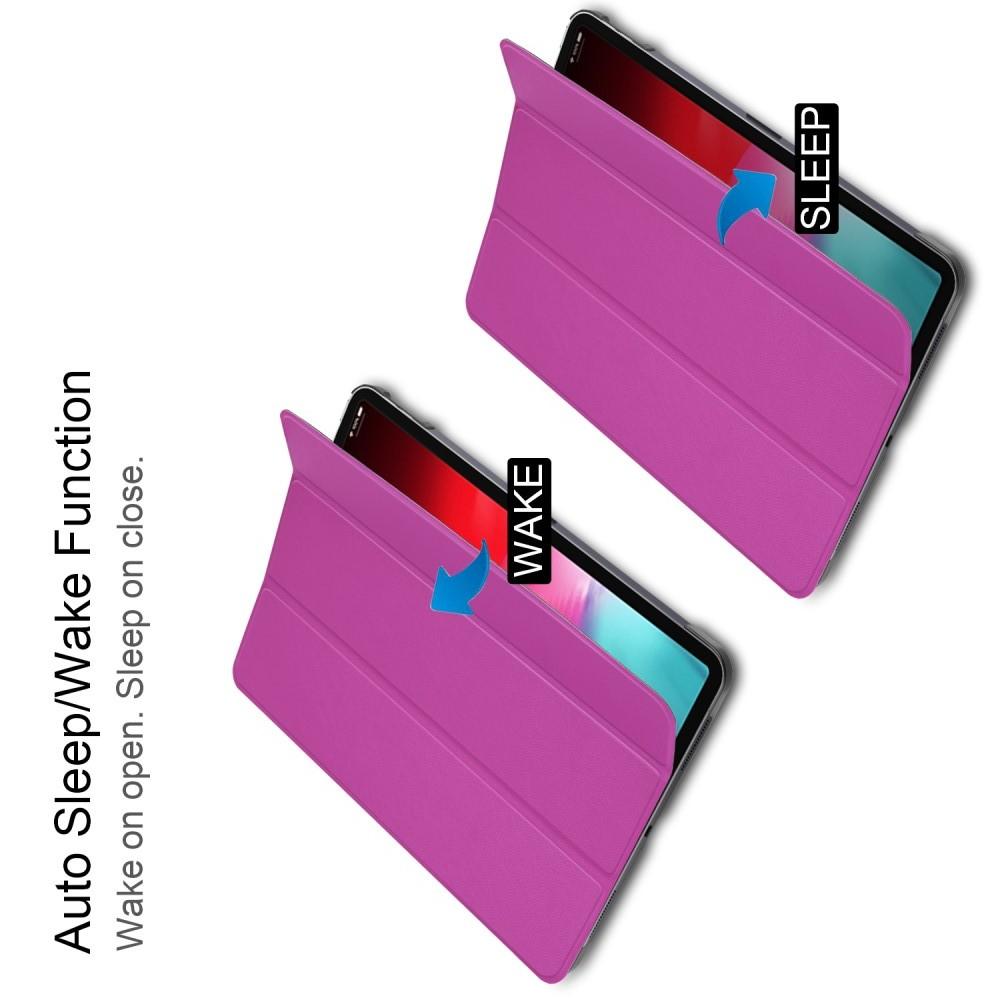 Двухсторонний Чехол Книжка для планшета iPad Pro 11 2018 Искусственно Кожаный с Подставкой Фиолетовый