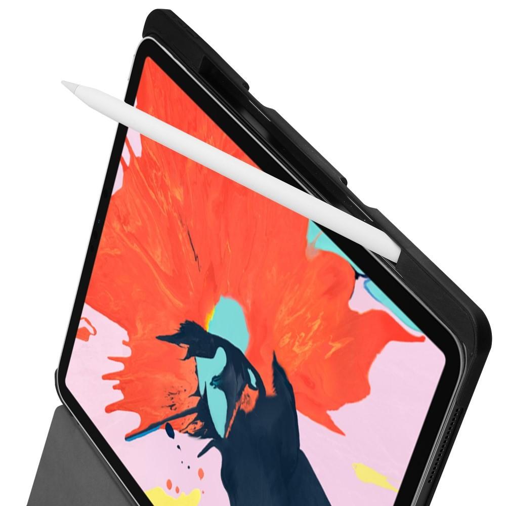 Двухсторонний Чехол Книжка для планшета iPad Pro 12.9 2018 Искусственно Кожаный с Подставкой Розовый
