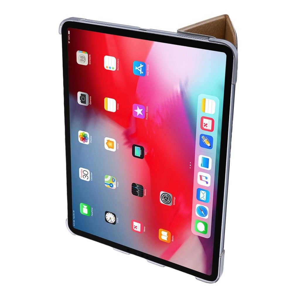 Двухсторонний Чехол Книжка для планшета iPad Pro 12.9 2020 Искусственно Кожаный с Подставкой Золотой