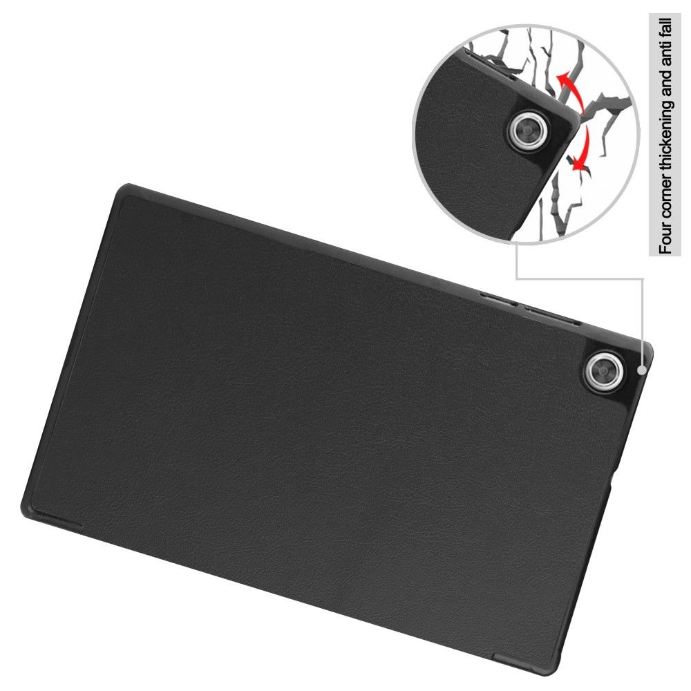 Двухсторонний Чехол Книжка для планшета Lenovo Tab M10 HD Gen 2 TB-X306F / TB-X306X Искусственно Кожаный с Подставкой Черный