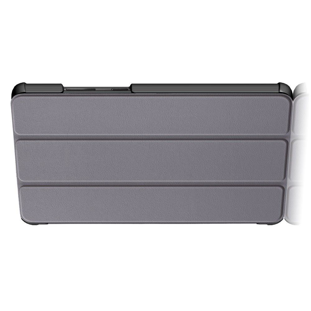 Двухсторонний Чехол Книжка для планшета Lenovo Tab M8 TB-8505F Искусственно Кожаный с Подставкой Серый