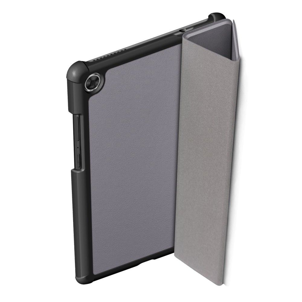 Двухсторонний Чехол Книжка для планшета Lenovo Tab M8 TB-8505F Искусственно Кожаный с Подставкой Серый