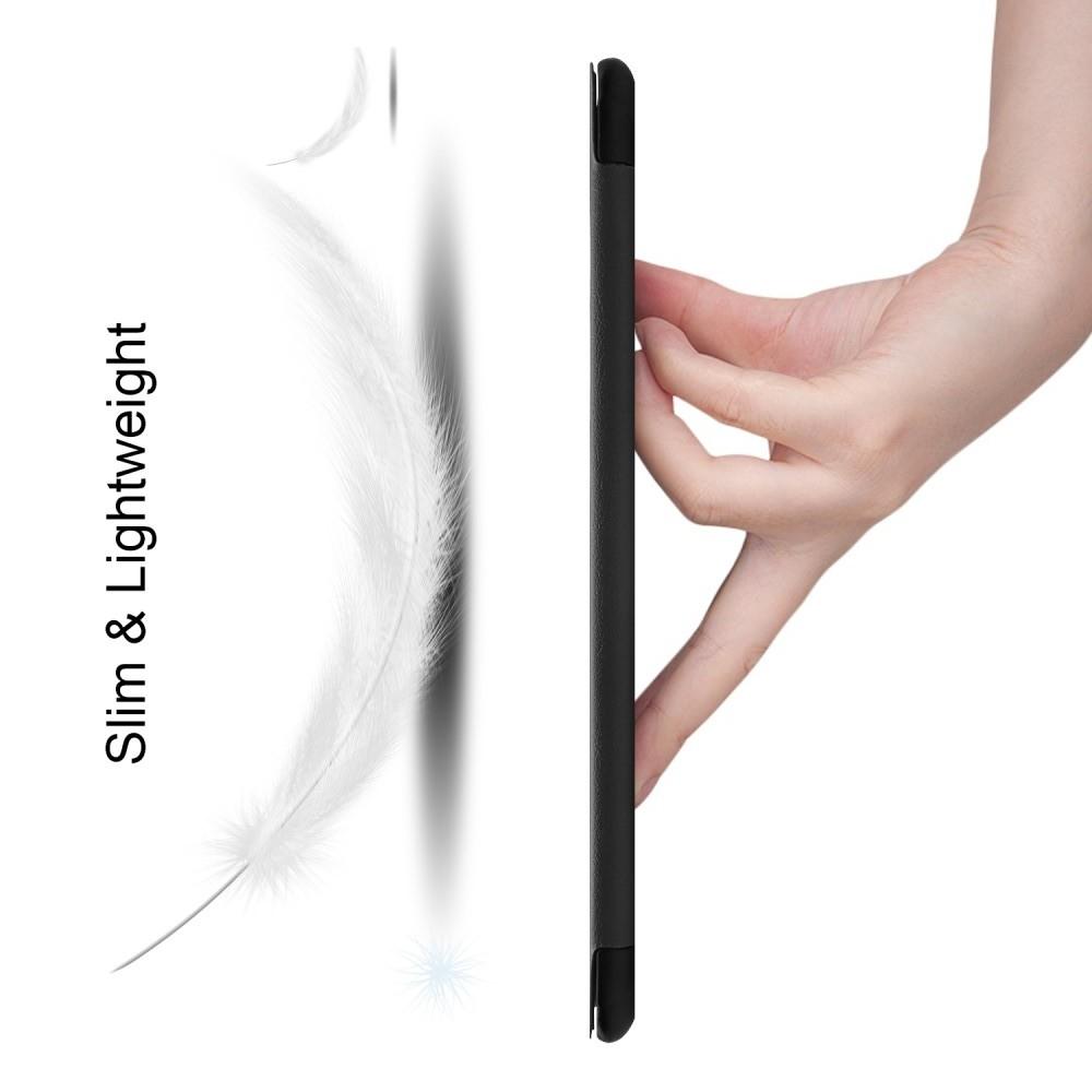Двухсторонний Чехол Книжка для планшета Samsung Galaxy TAB A 10.1 2019 SM-T515 SM-T510 Искусственно Кожаный с Подставкой Черный