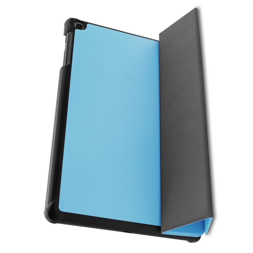 Двухсторонний Чехол Книжка для планшета Samsung Galaxy TAB A 10.1 2019 SM-T515 SM-T510 Искусственно Кожаный с Подставкой Голубой
