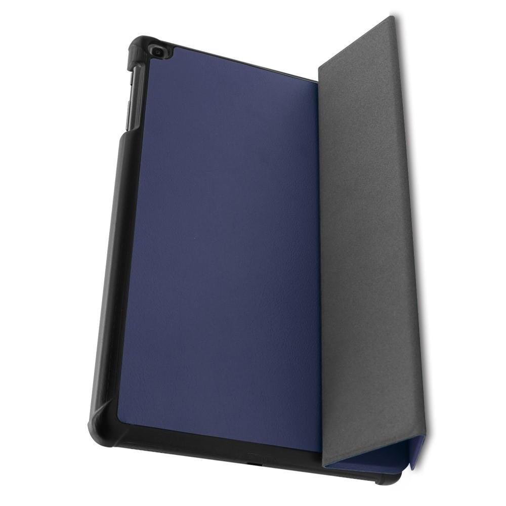 Двухсторонний Чехол Книжка для планшета Samsung Galaxy TAB A 10.1 2019 SM-T515 SM-T510 Искусственно Кожаный с Подставкой Синий