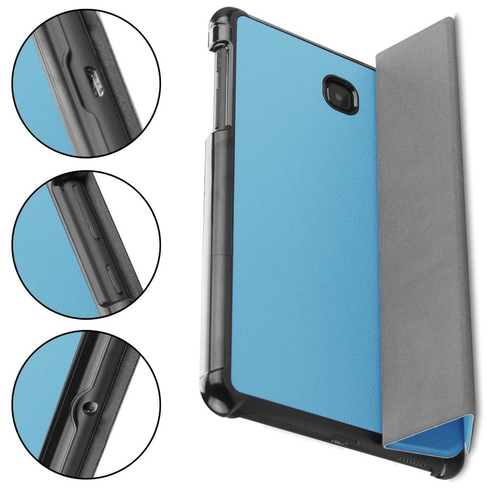 Двухсторонний Чехол Книжка для планшета Samsung Galaxy Tab A 8.0 2018 SM-T387 Искусственно Кожаный с Подставкой Голубой