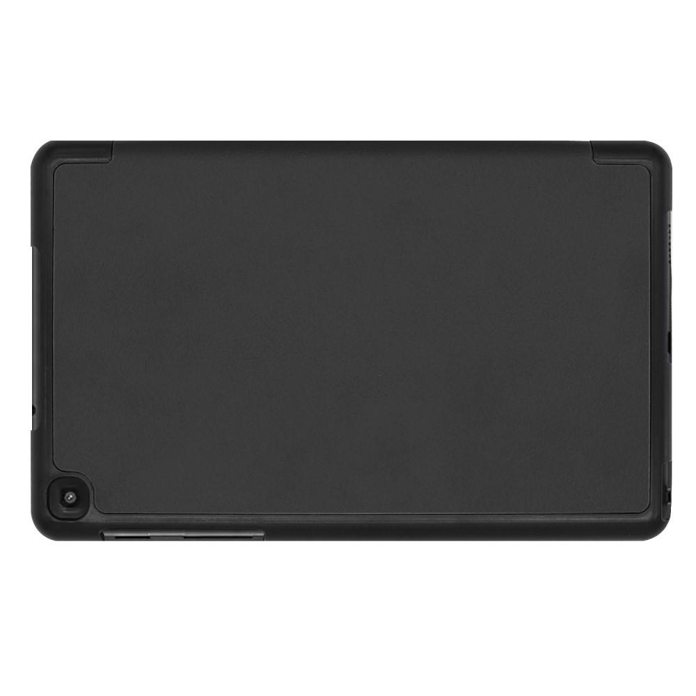 Двухсторонний Чехол Книжка для планшета Samsung Galaxy Tab A 8.0 2019 SM-P200 SM-P205 Искусственно Кожаный с Подставкой Черный