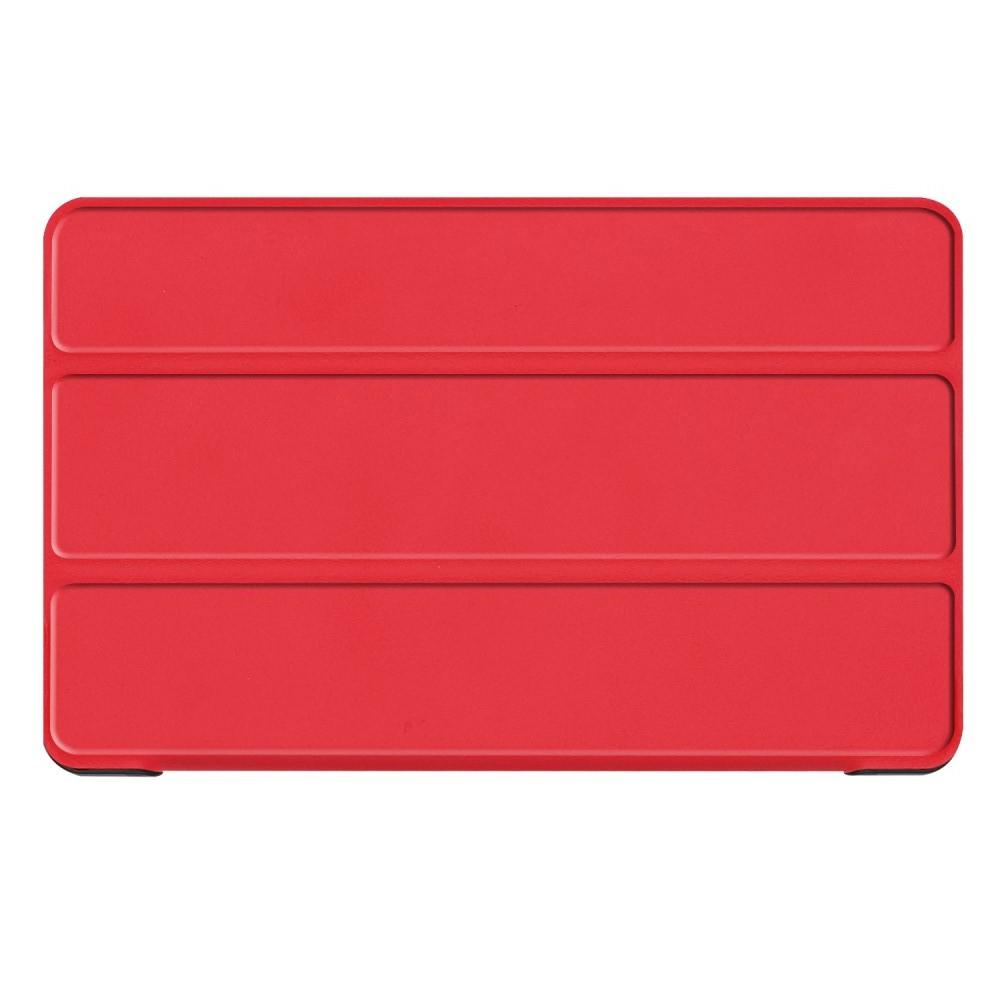 Двухсторонний Чехол Книжка для планшета Samsung Galaxy Tab A 8.0 2019 SM-P200 SM-P205 Искусственно Кожаный с Подставкой Красный