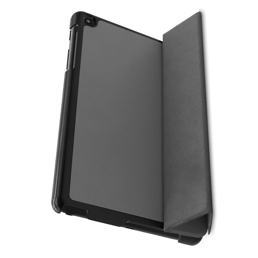 Двухсторонний Чехол Книжка для планшета Samsung Galaxy Tab A 8.0 2019 SM-P200 SM-P205 Искусственно Кожаный с Подставкой Серый